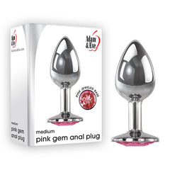 Adam & Eve Pink Gem Anal Plug - Medium