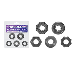 Hardcore Powerful Set Cock Rings - Set of 5