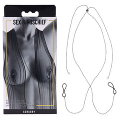 S&M Exs & Ohs Body Jewelry with Nipple Ties