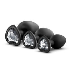 Luxe Bling Plugs Training Kit Black With White Gems