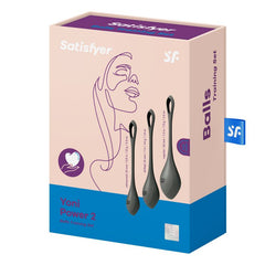 Satisfyer Yoni Power Balls 2 Black 3 Pc Set