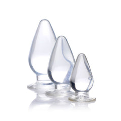 Triple Cones 3 Pc Anal Plug Set Clear