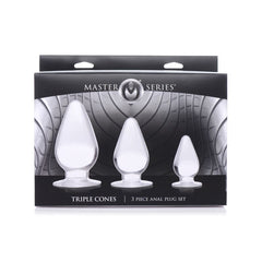 Triple Cones 3 Pc Anal Plug Set Clear