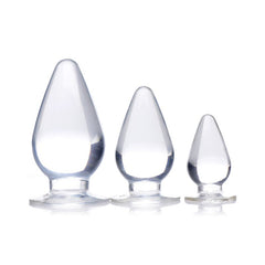 Triple Cones 3 Pc Anal Plug Set Clear