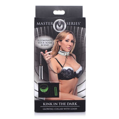 Kink in the Dark Glowing Collar & Lead Flouro Green