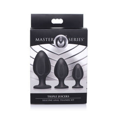 Triple Juicers Silicone Anal Plug Set Black