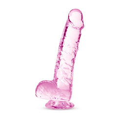 Naturally Yours 6" Crystaline Dildo Rose