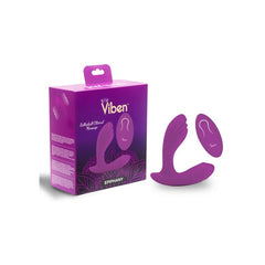 Viben Epiphany Rollerball Dual-Stim Massager w Remote Berry