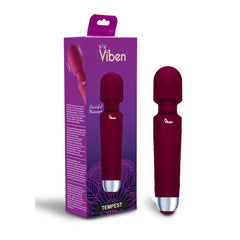 Viben Tempest Rechargeable Wand Massager Ruby