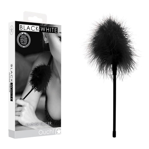 OUCH! Black & White Feather Tickler